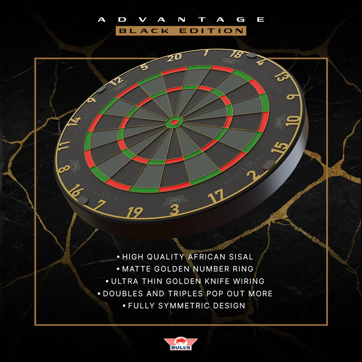 Bull's Advantage Black Dartboard - Image 3