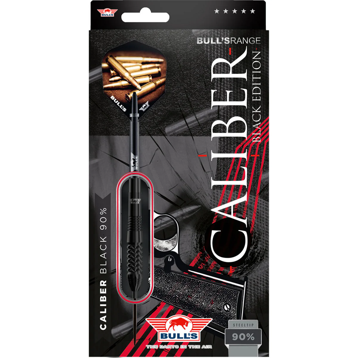 Bull's Caliber Black 90% Steel Tip Darts - Image 6