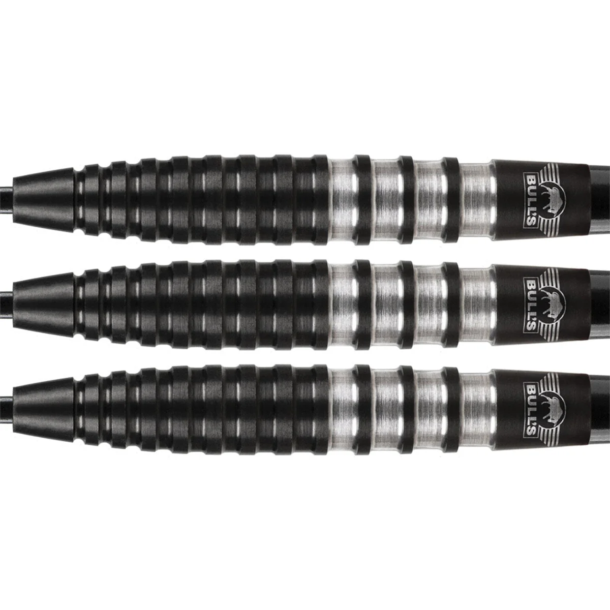 Bull's Lightning 90% Black Steel Tip Darts - Image 3