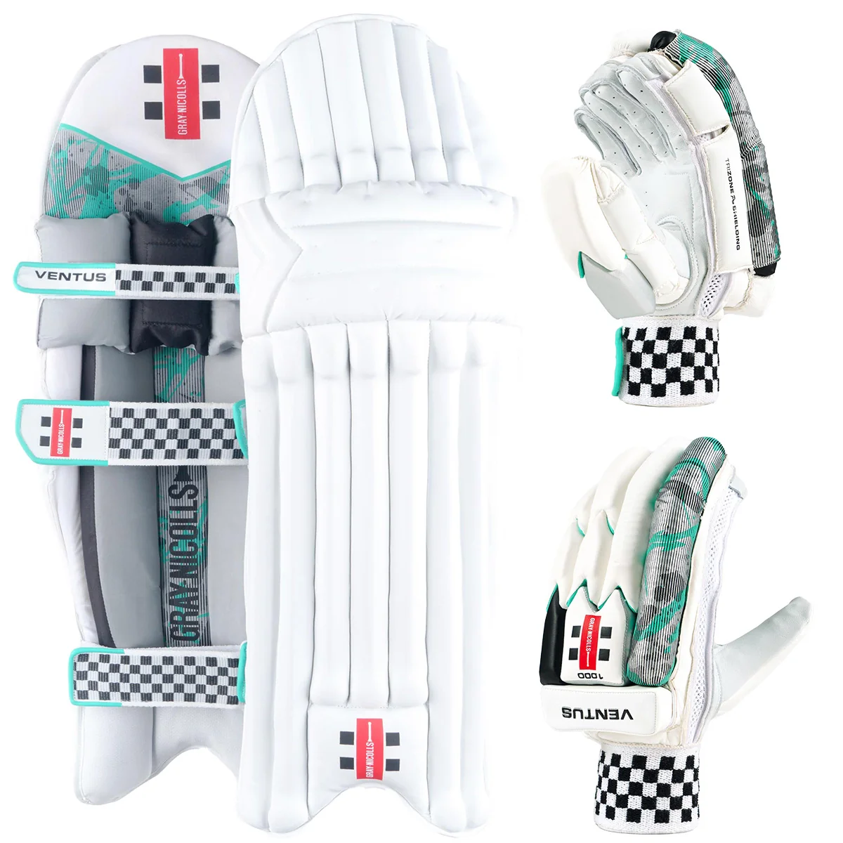 Gray-Nicolls Ventus 1.0 Cricket Cricket Batting Gloves & Pads Bundle