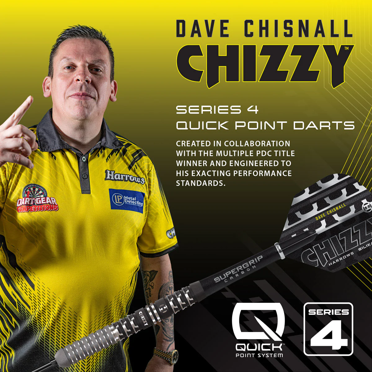 Harrows Chizzy 90% Series 4 Steel Tip Darts - Image 5