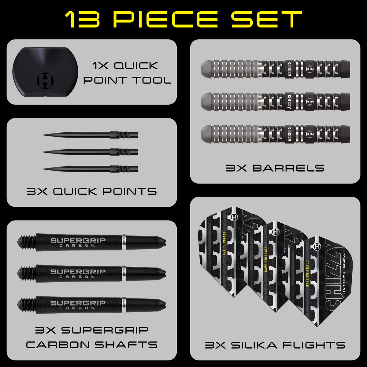 Harrows Chizzy 90% Series 4 Steel Tip Darts - Image 7
