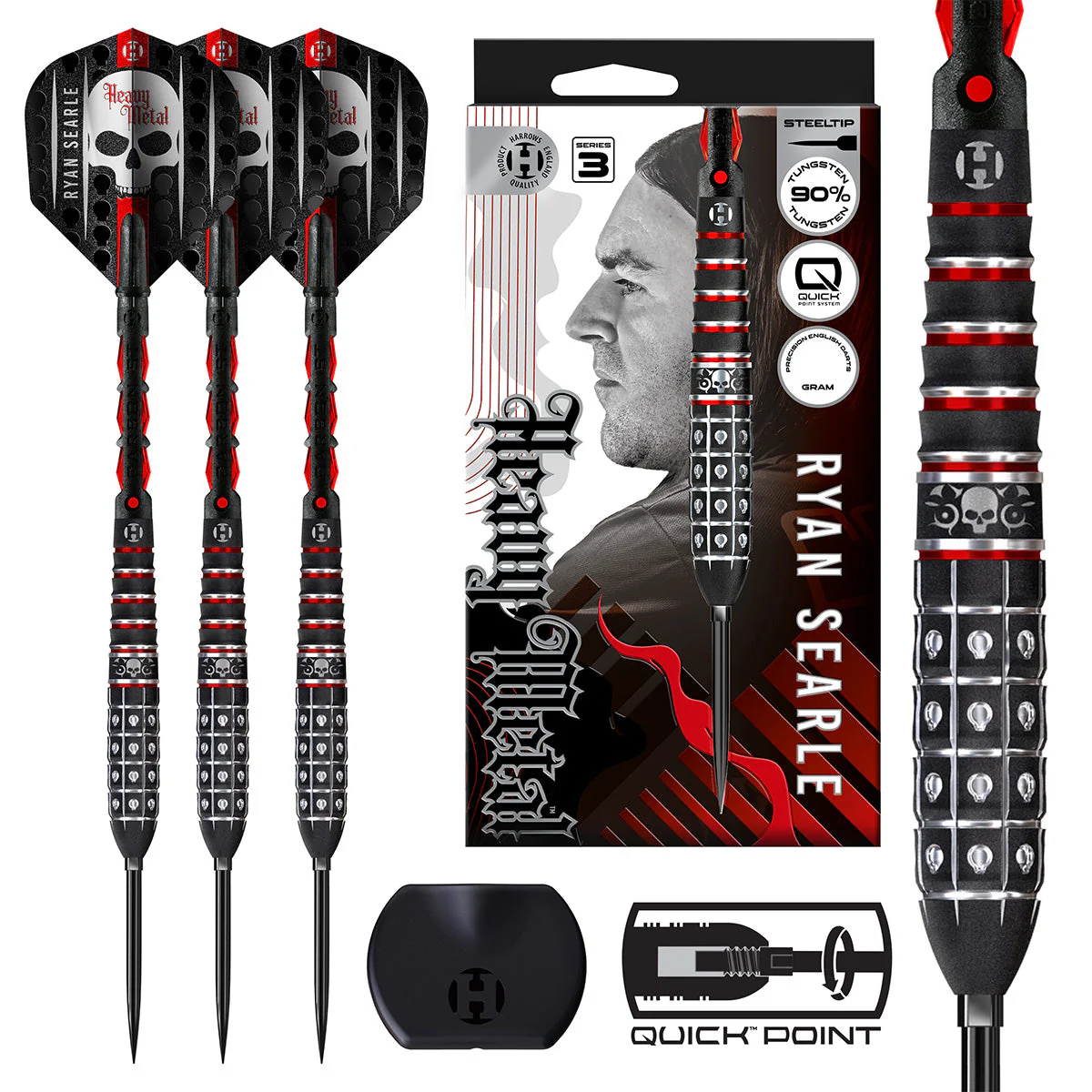 Harrows Ryan Searle 90%  Series 3 Steel Tip Darts