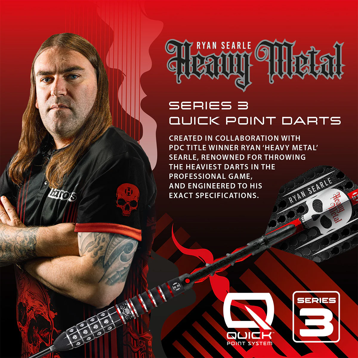 Harrows Ryan Searle 90%  Series 3 Steel Tip Darts - Image 5