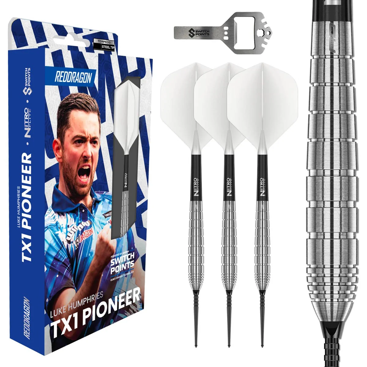 Red Dragon Luke Humphries TX1 90% Tungsten Switch Point Darts - Image 2