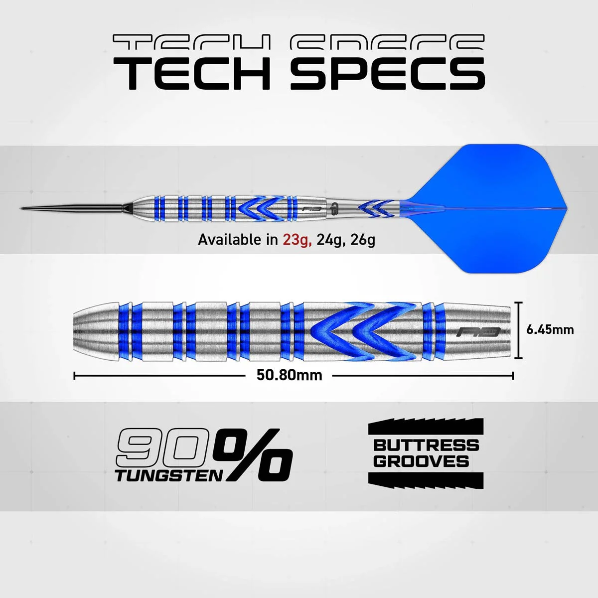 Red Dragon Gerwyn Price Iceman Blue 90% Switch Point Darts - Image 8