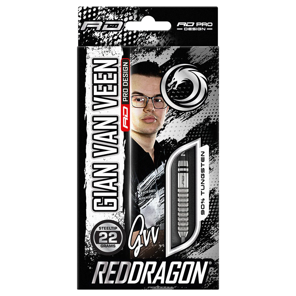 Red Dragon Gian van Veen Tour Edition Steel Tip Darts - Image 6
