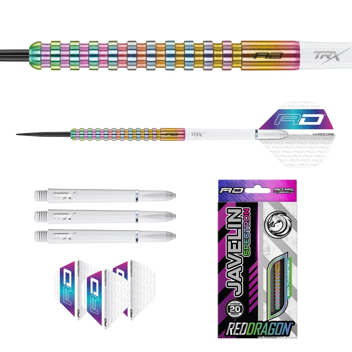 Red Dragon Javelin Spectron Steel Tip Darts - Image 2
