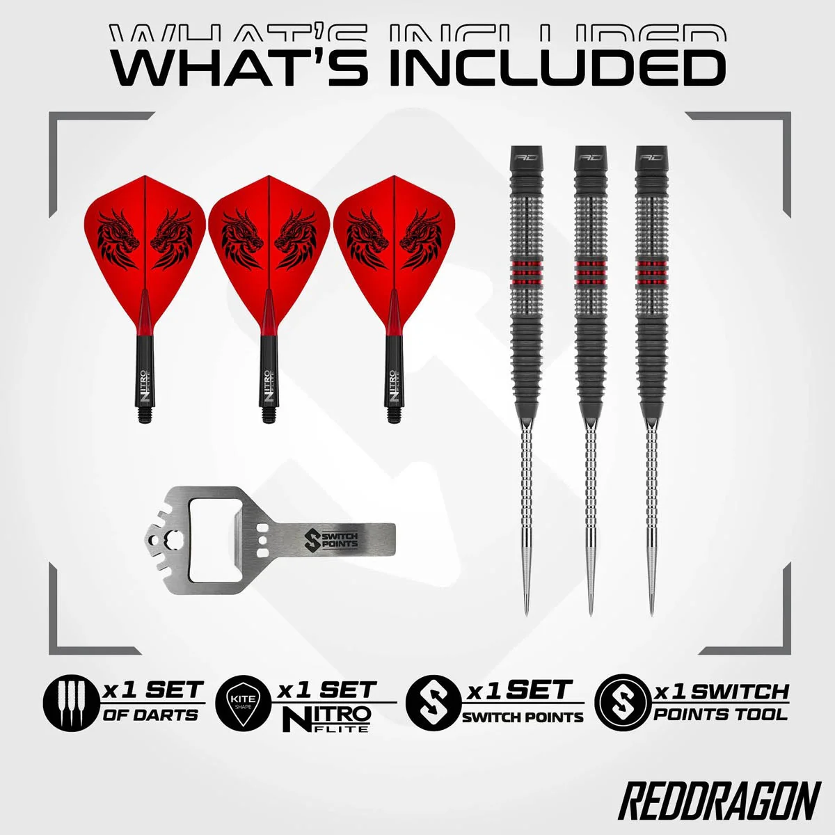 Red Dragon Jonny Clayton Hiraeth 90% Switch Point Darts - Image 3