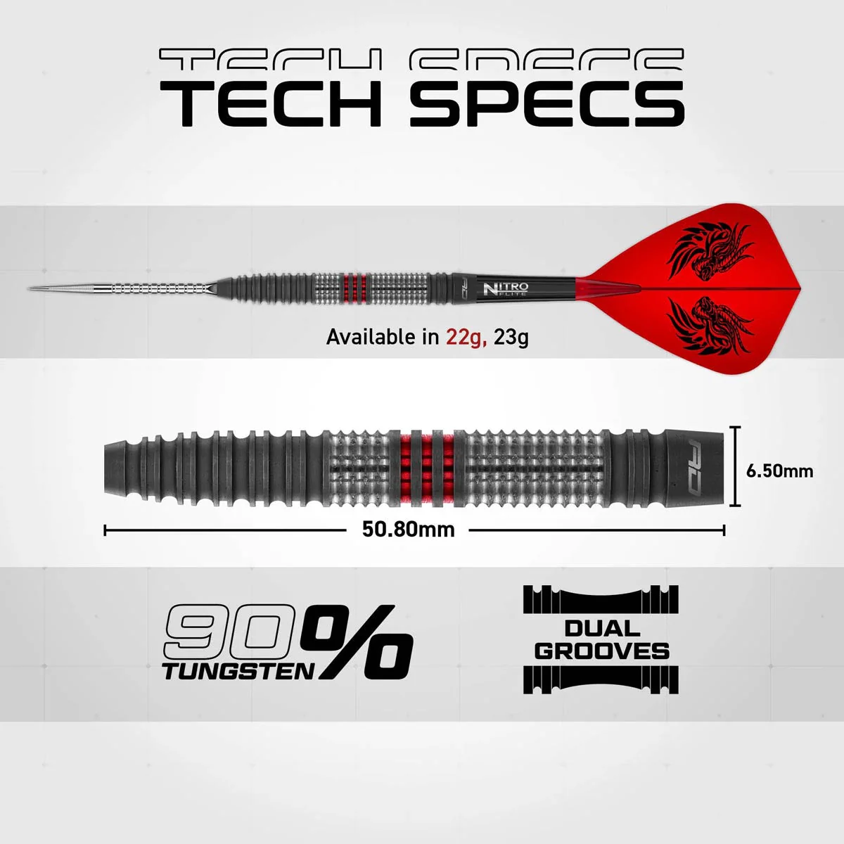 Red Dragon Jonny Clayton Hiraeth 90% Switch Point Darts - Image 8