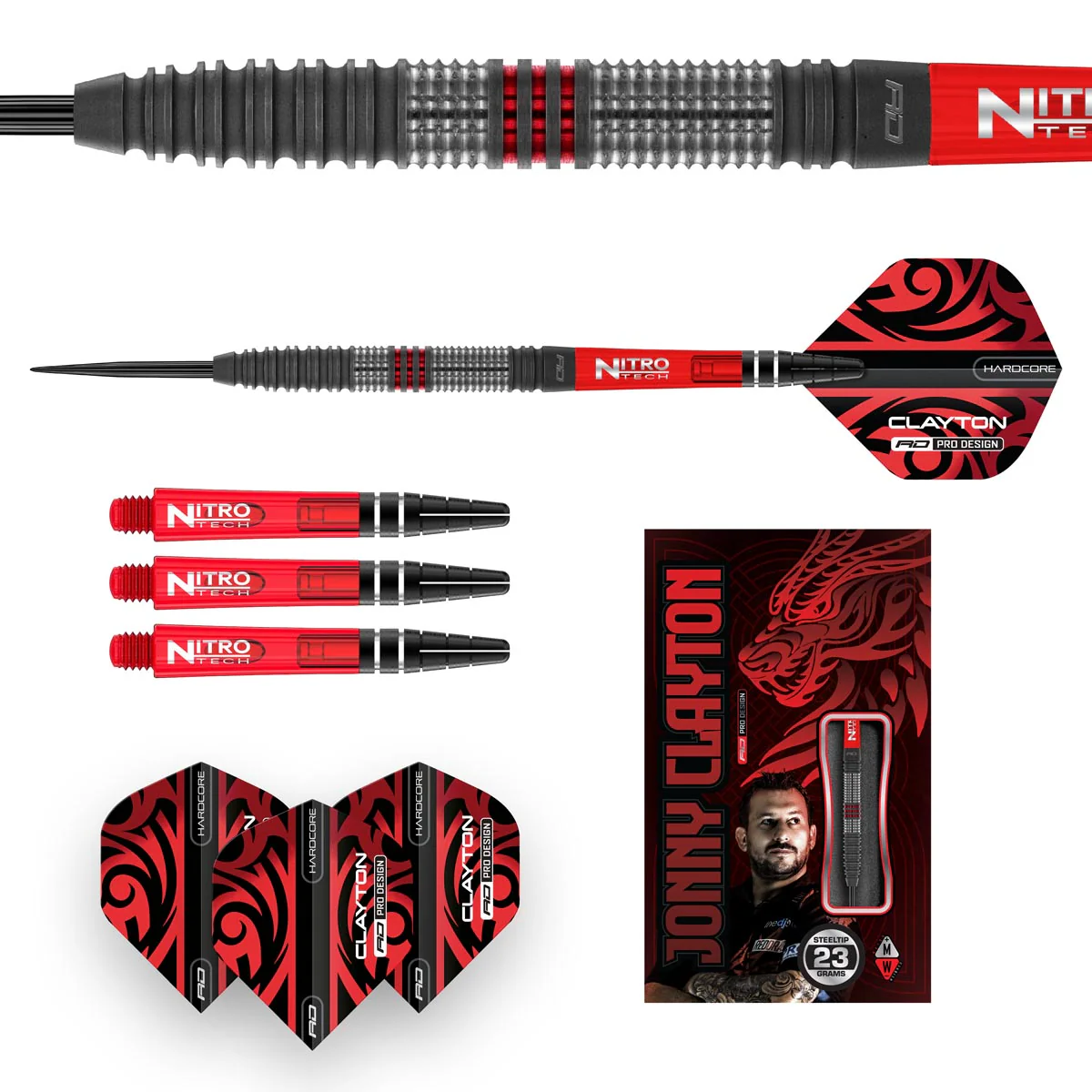 Red Dragon Jonny Clayton Hiraeth Steel Tip Darts - Image 9