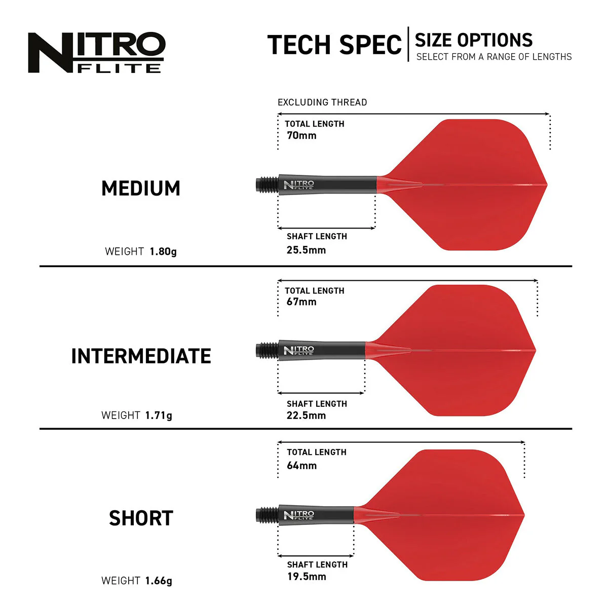 Red Dragon Nitro Flite - Integrated Medium Flight and Shaft - Image 27