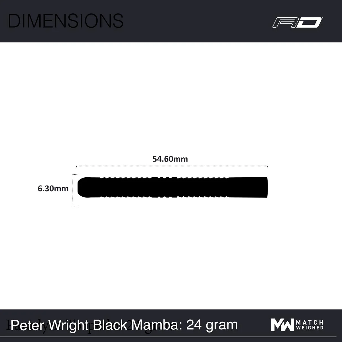 Red Dragon Peter Wright Black Mamba Steel Tip Darts - Image 6
