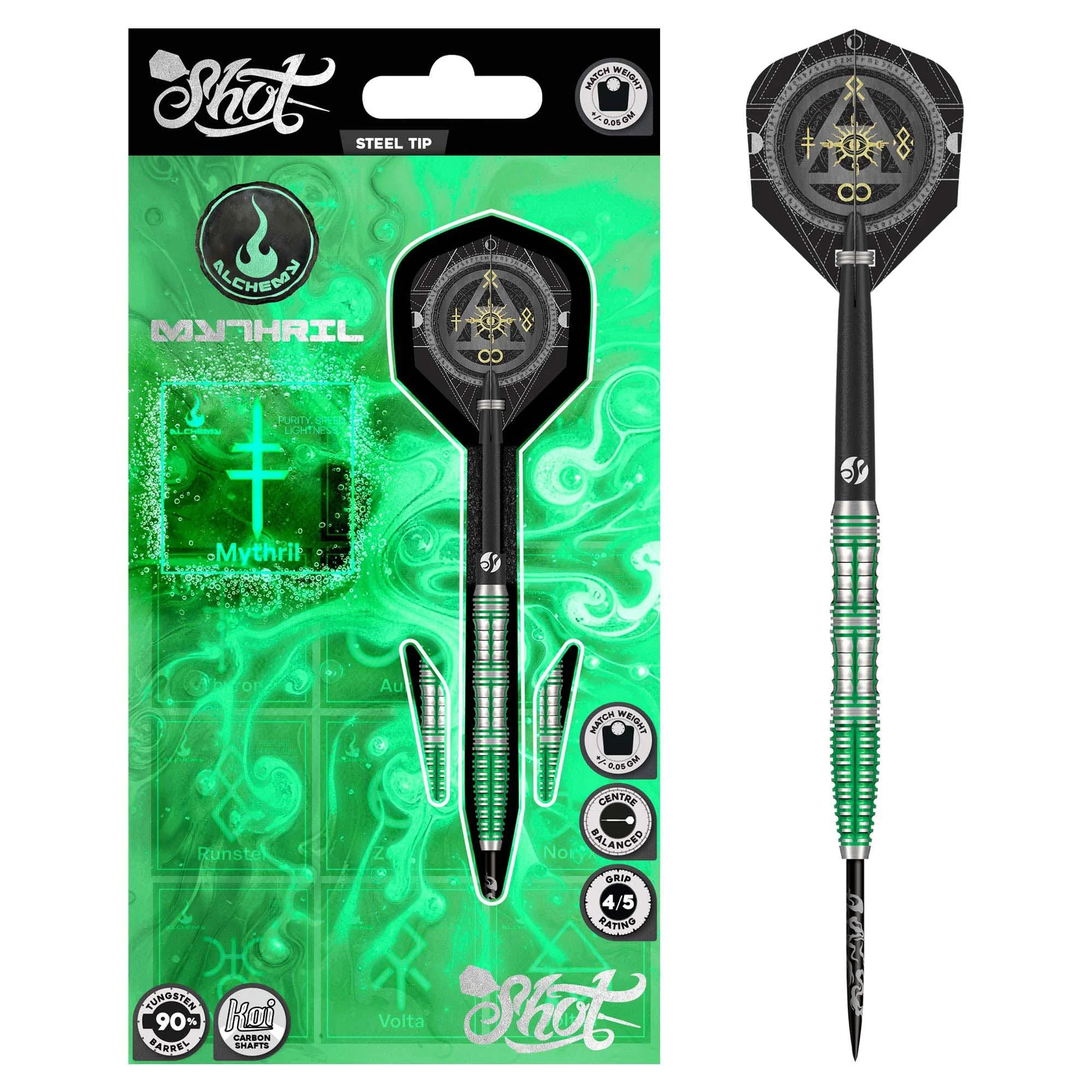 Shot Alchemy Mythril 90% Tungsten Steel Tip Dart Set - Image 6