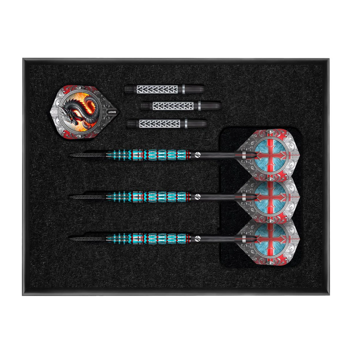 Shot Future Knights St George 95% Tungsten Steel Tip Dart Set - Image 4