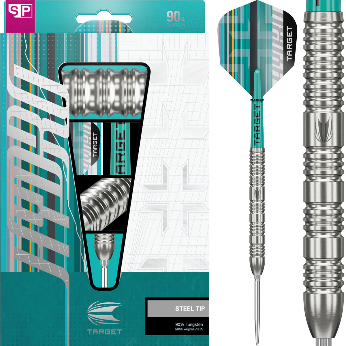 Target Hydro 02 90% Swiss Steel Tip Darts