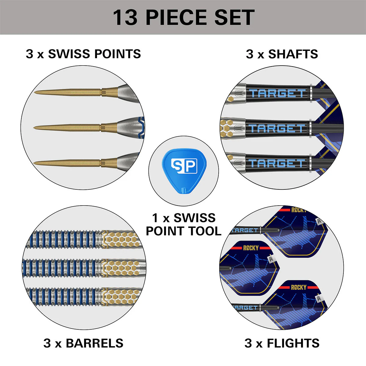 Target Josh Rock G1 90% Swiss Steel Tip Darts - Image 5